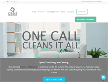Tablet Screenshot of oasisnaturalcleaning.com